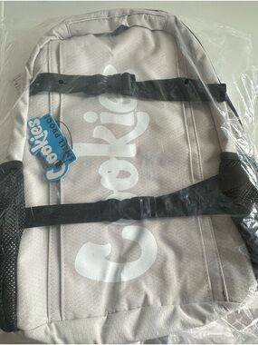 Cookies Logo Backpack in Beige with Black Accents